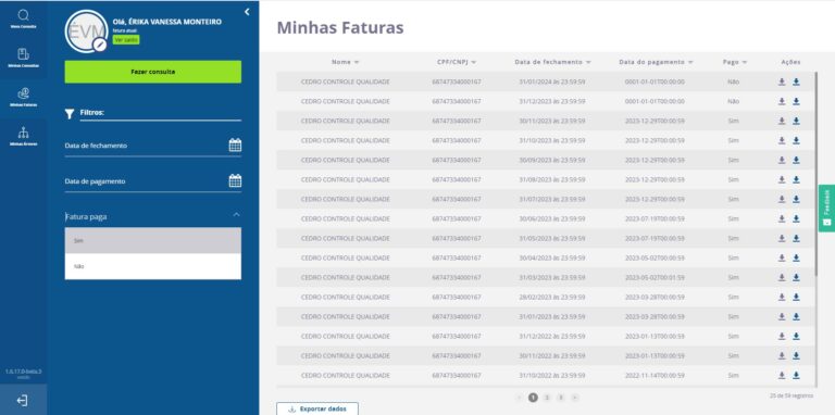 Data Engine | Consigo Visualizar Minhas Faturas Pagas E Não Pagas Na ...